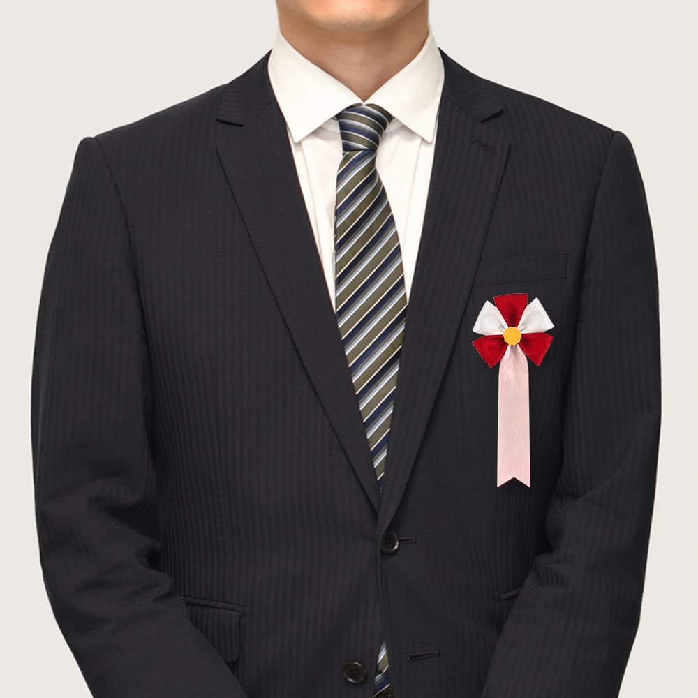 Badge for Events of Ribbon, Five-sided Red, Ceremonies, Badges, Parties, [set 10]