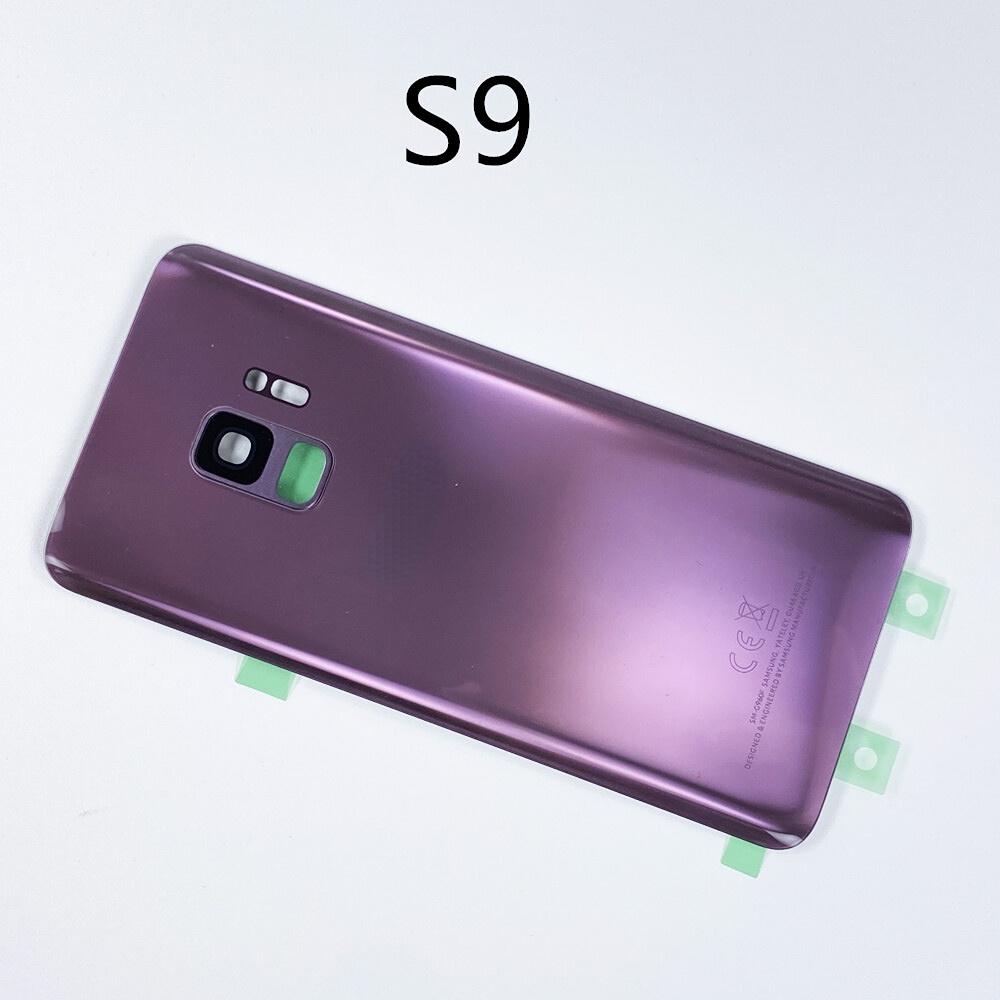 

Задняя крышка для Samsung Galaxy S9 Plus S9 + G965 G965F S9 G960 G960F, корпус задней двери с аккумулятором и объективом камеры S9-purple