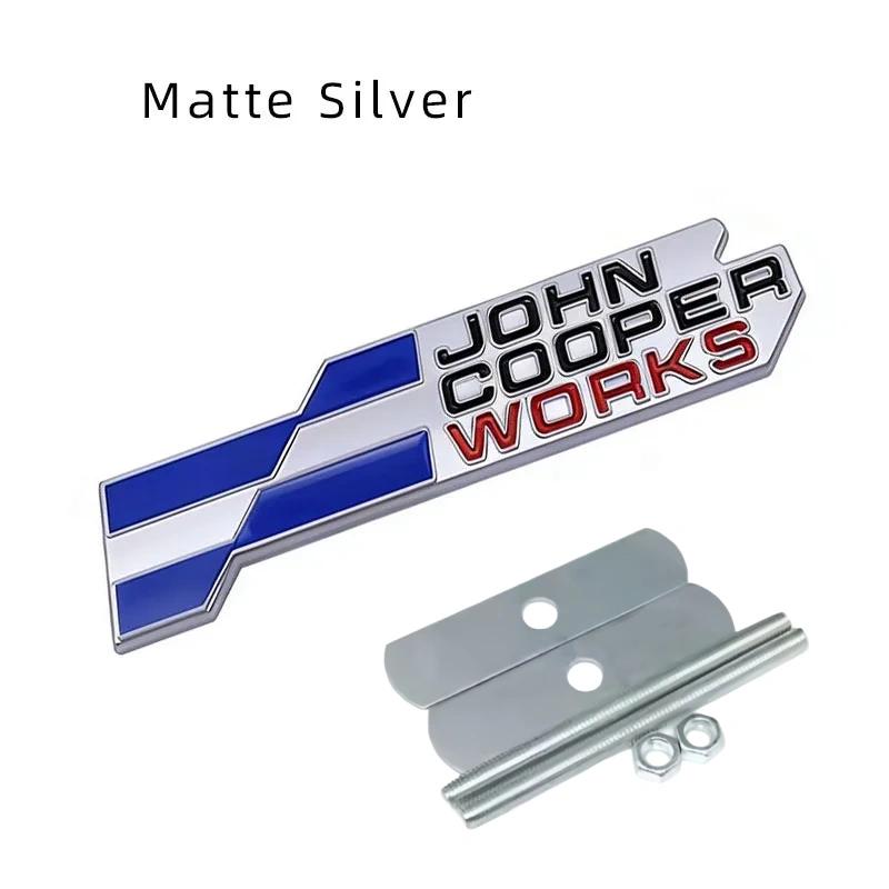 

Sporty 3D JCW John Cooper Works Metal Car Front Grille Emblem Rear Trunk Badge Sticker For Mini Cooper S R56 R59 R60 F56 Countryman Clubman Grille Badge старий срібного кольору/синій