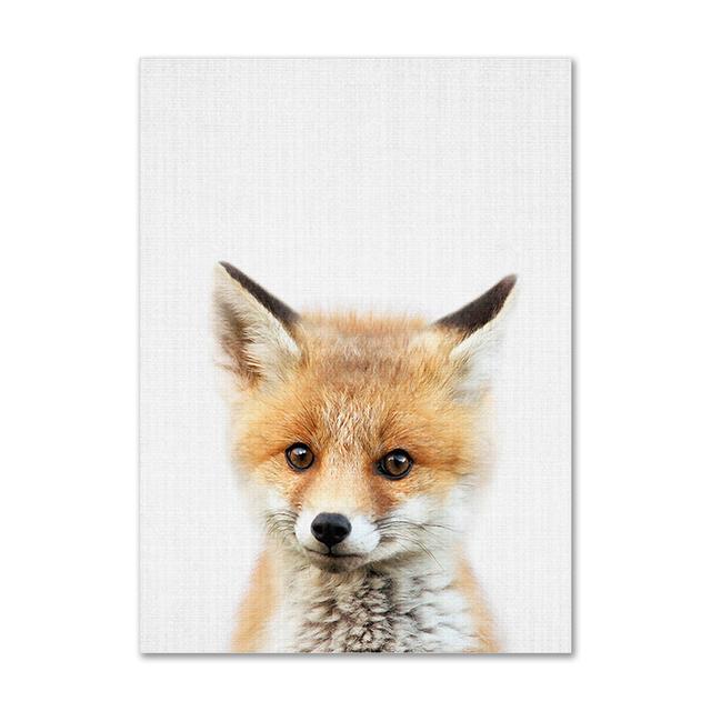 Koala, králík, veverka, slon, plátno, plakát pro dětský pokoj, nástěnný obrázek, tisk zvířat, plátno, malba, severský dětský pokoj