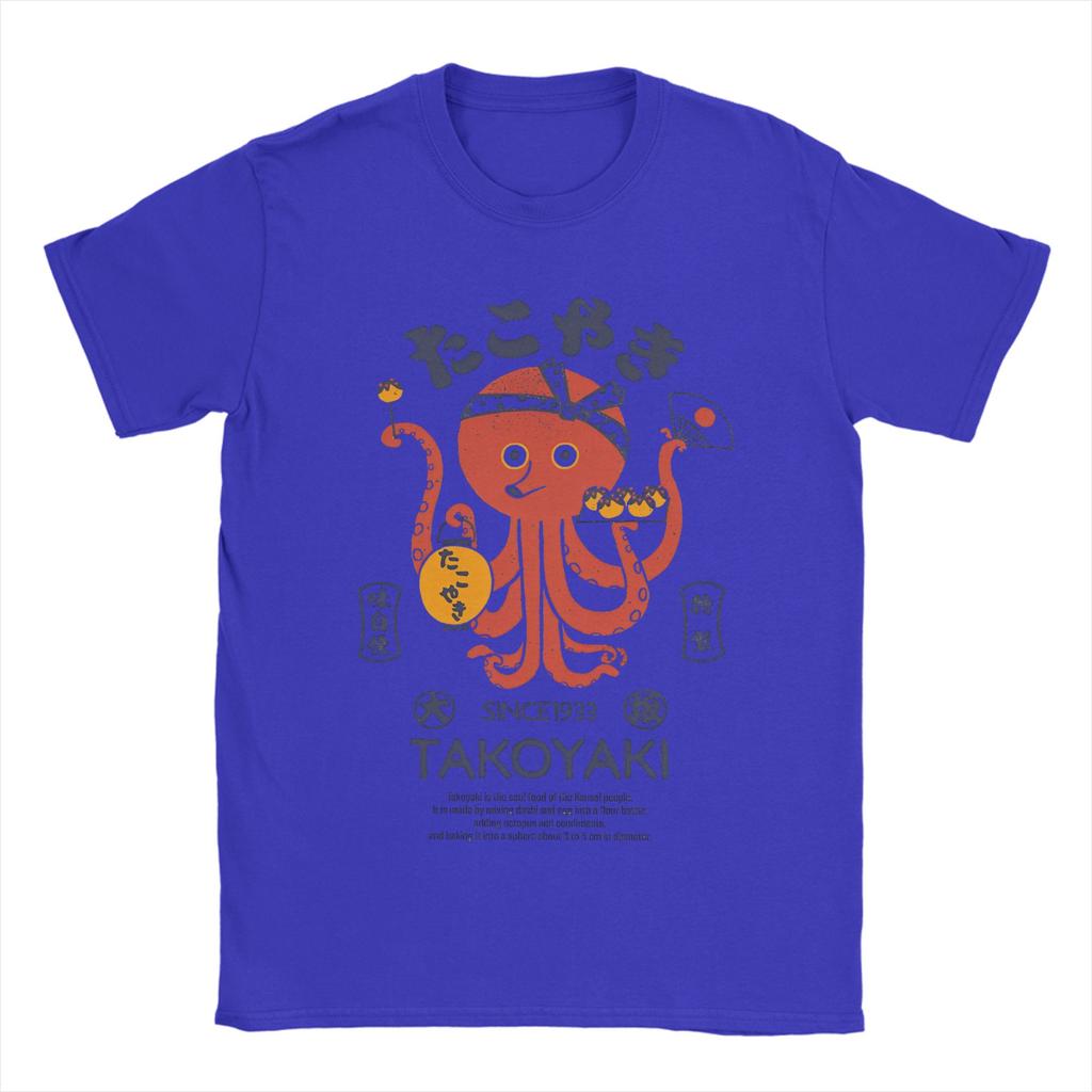 Leisure Japanese Octopus Chef TShirt for Men Round Collar Cotton T Shirts Short Sleeve Tee Shirt Plus Size Clothes