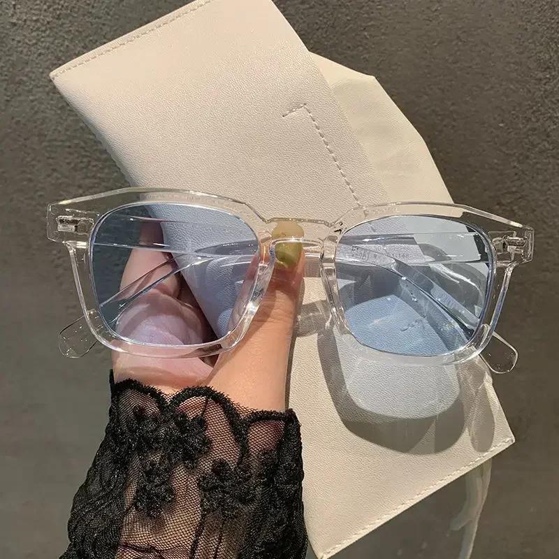 

New Fashion Trend Ins Sunglasses Summer Korean Edition Uv 400M Nail Square Outdoor Cycling Sunscreen And Protection Sunglasses AS PICTURE