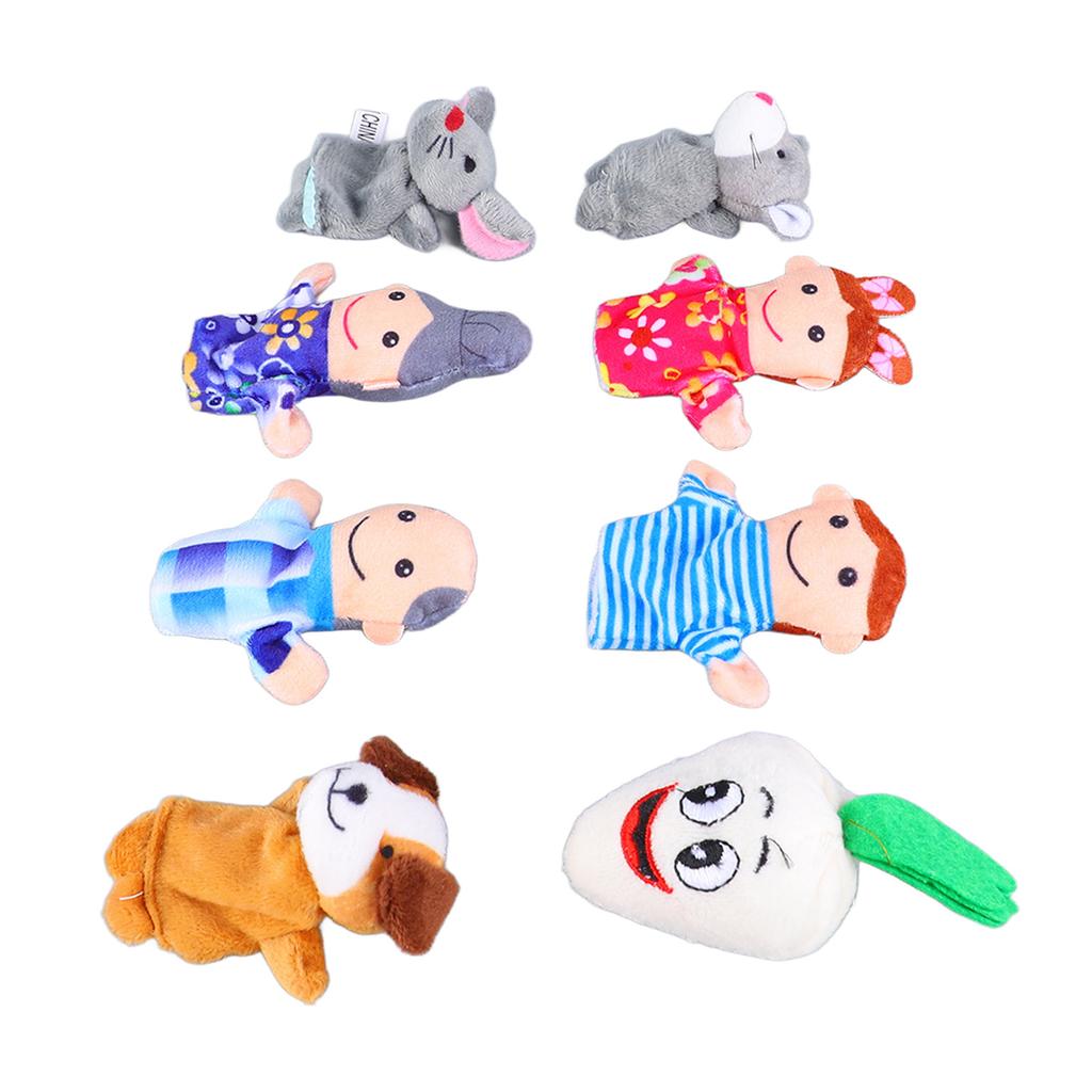 8 Stück Cartoon Tier Fingerpuppe Klein Tragbar Pädagogisches Fingerspielzeug für Kinder