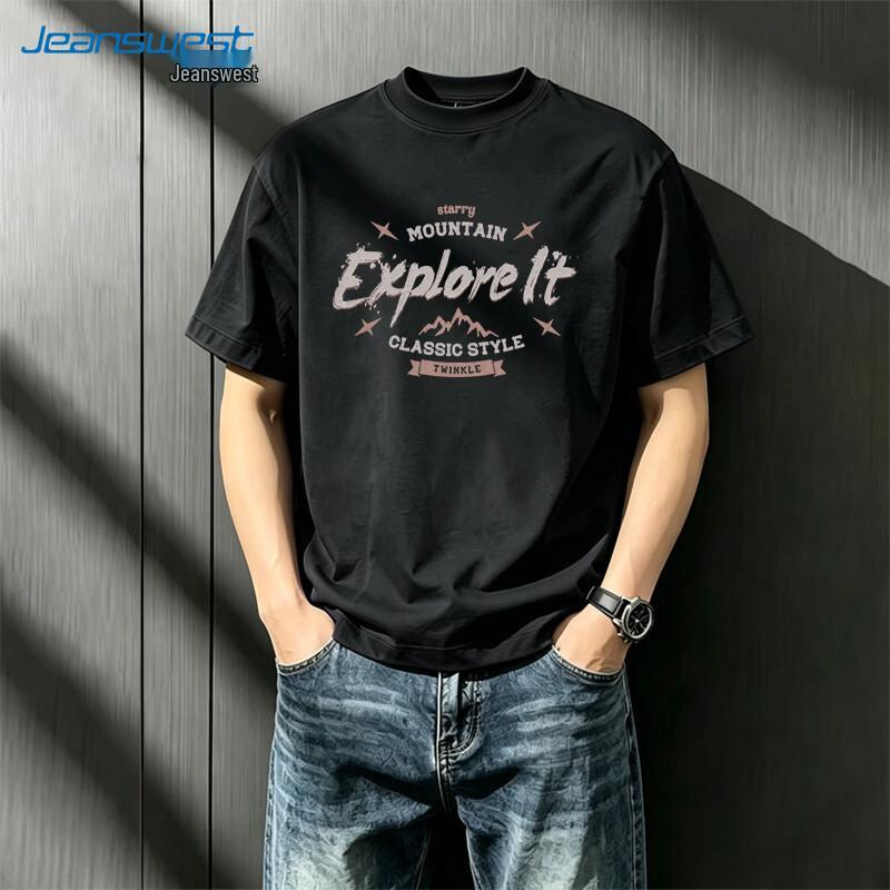 Jeanswest Men s 2026 Retro Explorer Loose Fit Cotton T-Shirt 4XL