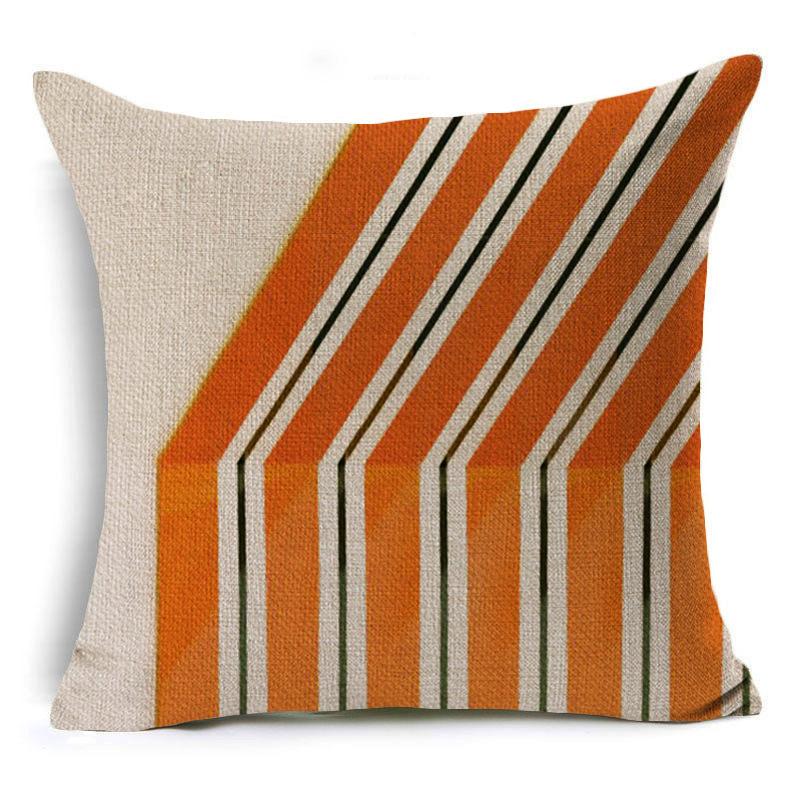 Simple Abstract Geometric Pattern Pillow Case Fashion Fabric Home Sofa Bedside Cushion Pillow Case