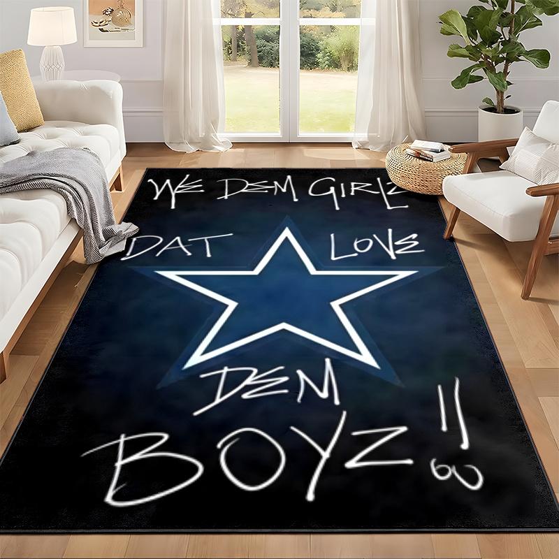 Dallas Cowboys Carpet Door Mat for Living Room or Bedroom Protective Mat Under Chair Office Decoration Christmas Gift Birthday Present