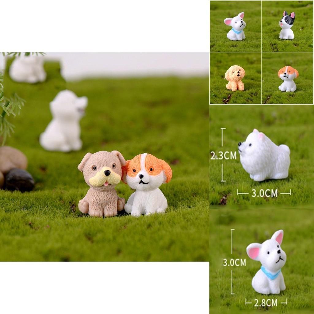 Cute Mini Resin Dog Dolls 12 Style Handicraft Ornaments Ideal For Micro Landscape Decor