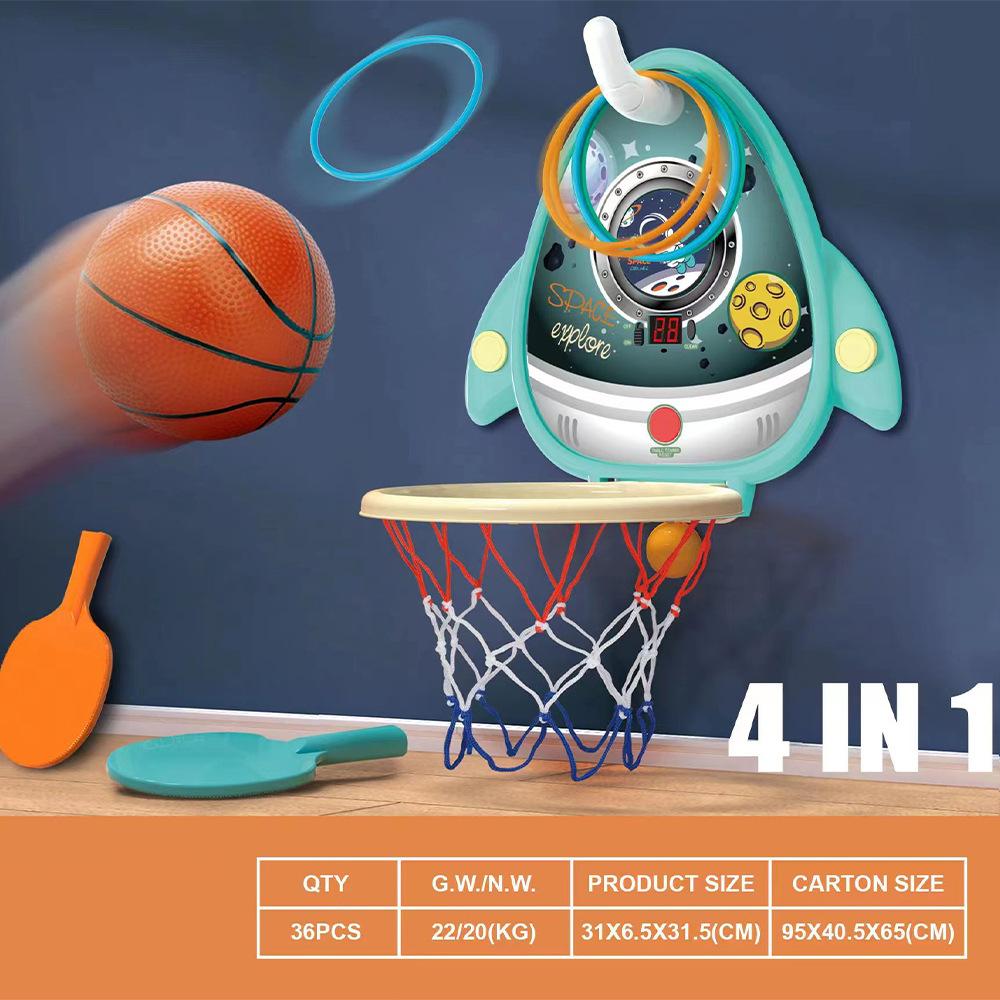 

Веселая игрушка-подсчет очков в виде динозавра для баскетбола, домашняя игрушка для малышей, баскетбольная доска 4 в 1, спортивная игрушка C1-4 in 1 basketball board