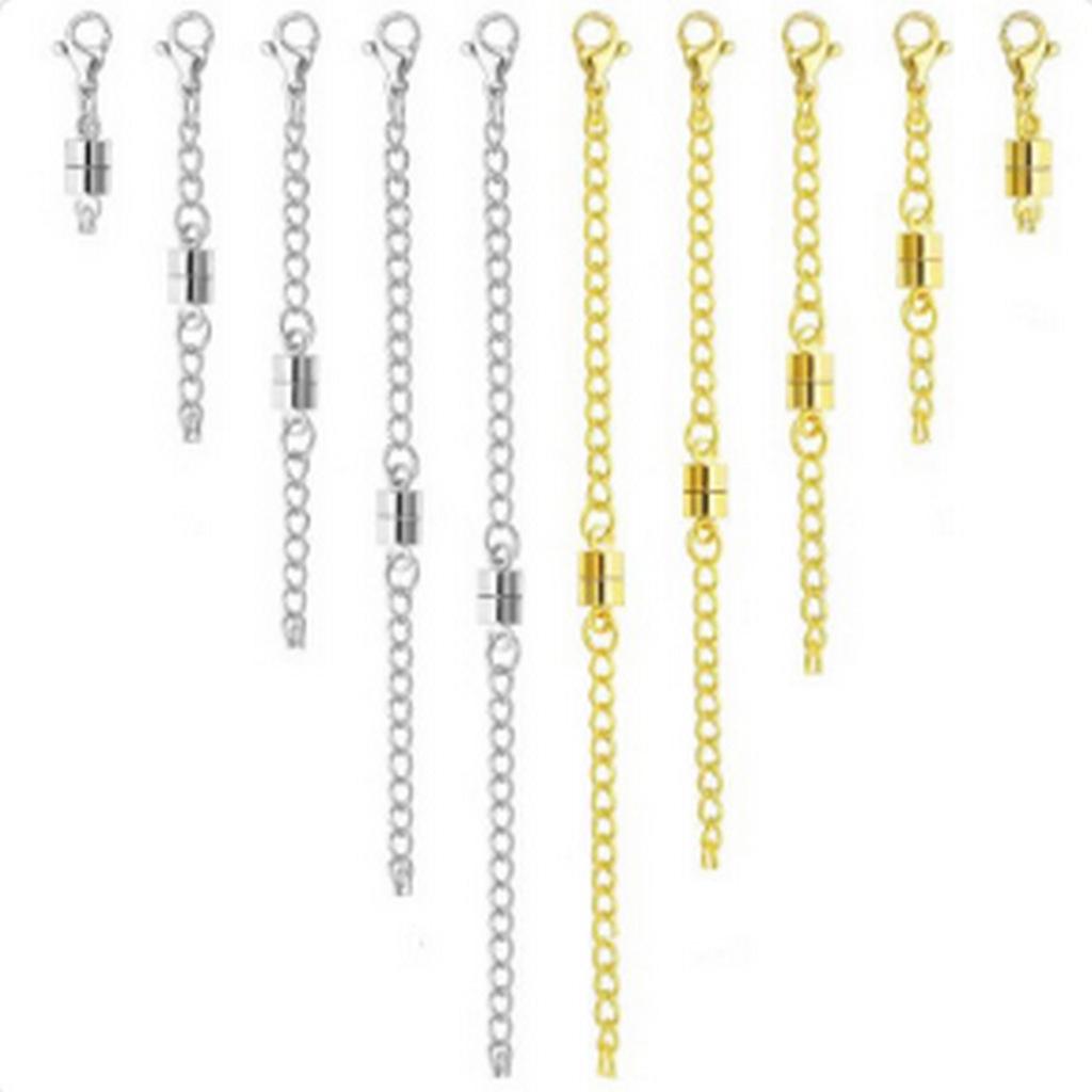 Set of 10 Magnetic Jewelry Clasps for DIY Bracelets with Chains