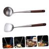 NAMOARLY 1 Set Long Handled Cooking Spatula, Stir-fry Ladle, Serving Spoon, Wok Tool Set, Stainless Steel Spatula Spoon Set, Wok Spoon Set, Spatula La