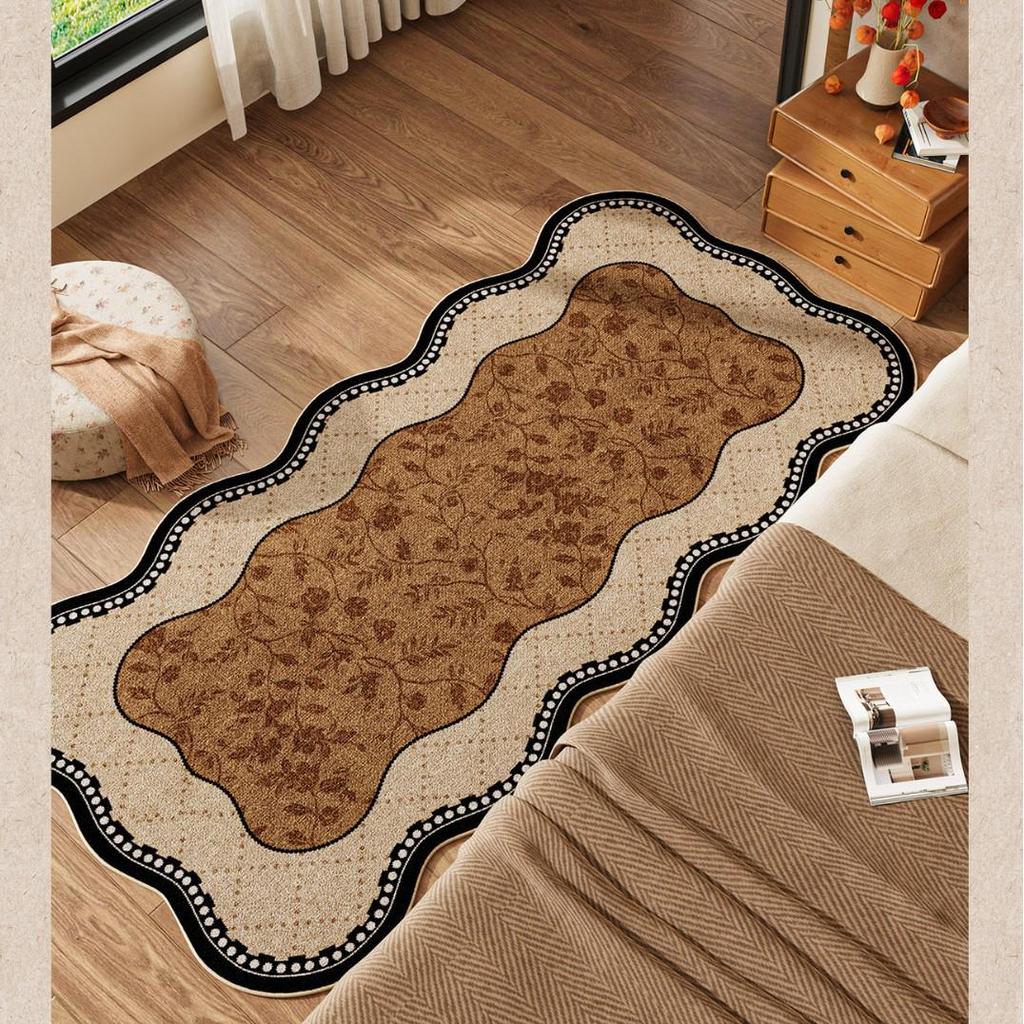 Alien Retro Mid-Century Bedroom Rug: Easy-Care, Waterproof, Stain-Resistant Floor Mat for Bedside or Coffee Table.