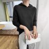 Women's Pure Wool Hooded Knit Sweater with Raglan Sleeves for Autumn and Winter