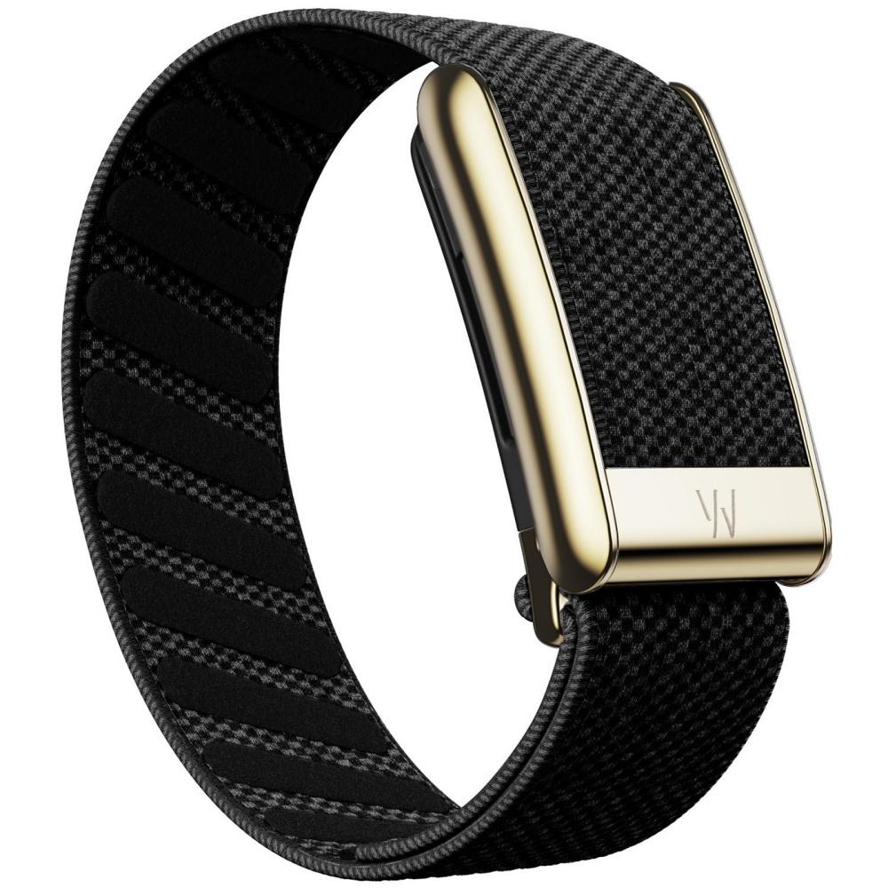 Suitable for Whoop 5.0 Mg Wristband Strap W Leather Nylon Woven Elastic Whoop Sports Replacement Strap Gold Silver Metal