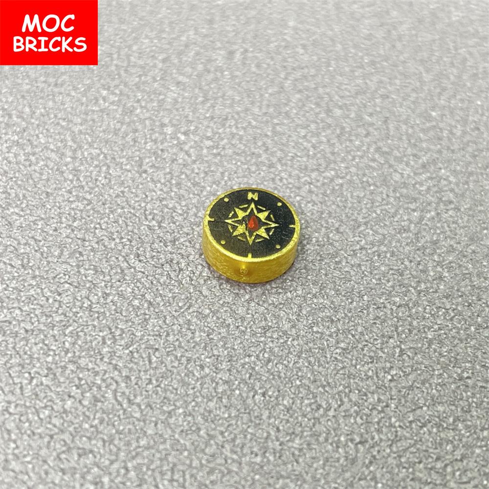 MOC Bricks DIY Printed Tile 1x1 1x2 2x2 2x3 1x4 Solar Panel Gauge Map Compass Assembled Building Block Accessories Kids Toy Gift