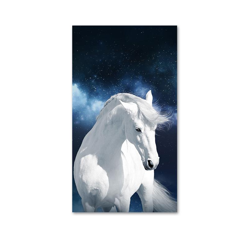 Pictură pe pânză cu trei cai care alergă, postere și imprimeuri de artă cu animale, pictură modernă, imagini de perete, pentru decorarea camerei de zi