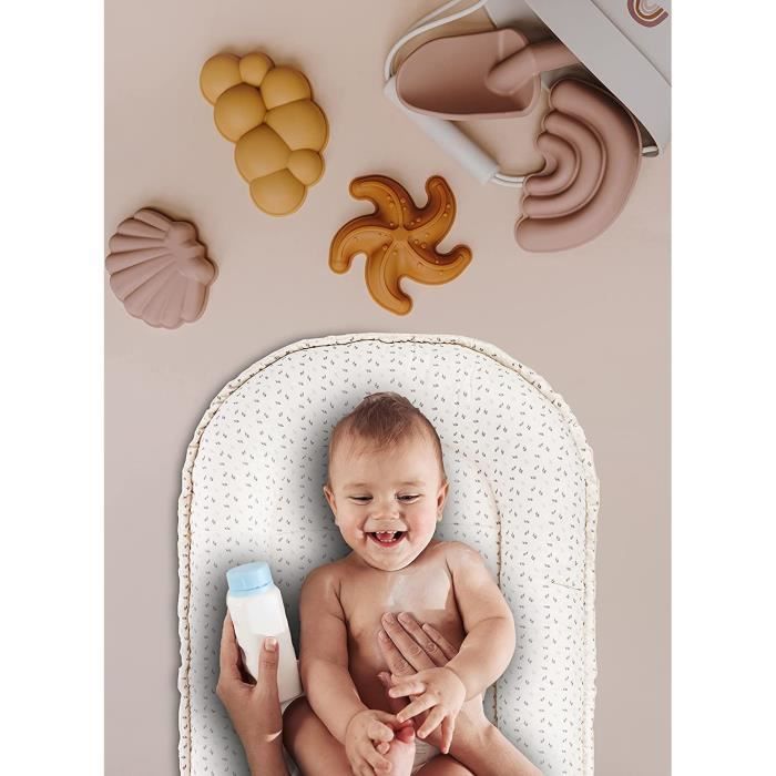 Réducteur De Lit PIMKO Minky Bébé Cocon 2 Côtés Baby Nest Nourrissons Coussin Pour Lit Pour Nouveau-né Nid De Bébé - Beige