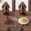 Wooden Trivet for Hot Dishes, Foldable Wooden Tree Trivet, Handmade Tree-shaped Trivet Set with Stand, Reusable Heat-resistant Coasters for Home Kitch
