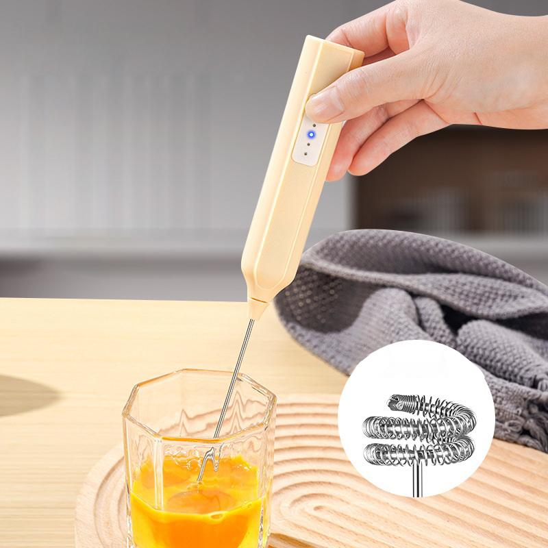 Electric Handheld Milk Frother, Coffee Cream Mixer, Egg Beater, Made Of 304 Stainless Steel, Multi-Functional Household Whisk.