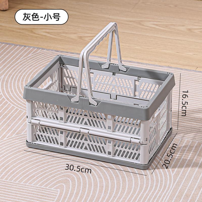 Foldable storage frame hand basket Buy vegetable basket Storage supermarket shopping basket Large picnic basket