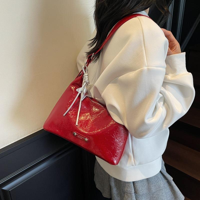 High-end Silver Underarm Bag Women's New Fashionable and Exquisite Shoulder Bag Commuter Versatile Messenger Bag