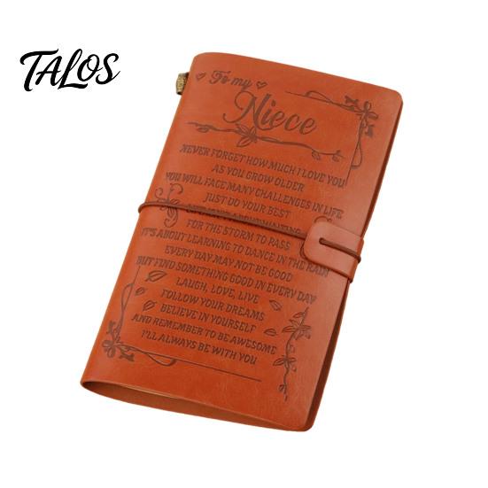 Faux Leather Cover Journal Notebook, Loose-Leaf Refillable with Elastic Durable Daily Use Strap, Multi-Purpose Writing Diary for Notes Travel Storage