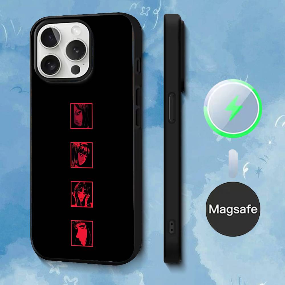 Phone Case For iPhone 17,16,15,14,13,12,11,Pro,Max,Plus,Mini,SE4,E Comics J-Junji Ito T-Tomie Magnetic Magsafe Wireless Charging