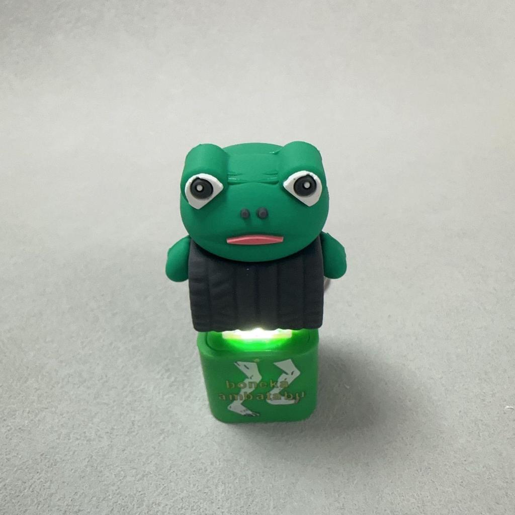 Articulated Shan Hai Jing Wooden Keychain: TungTungTung Sahur Figurine with Language Button