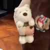Plush Highland Terrier Dog Overalls Toy With Pp Cotton Filling For Kids Birthday Gift And Decor