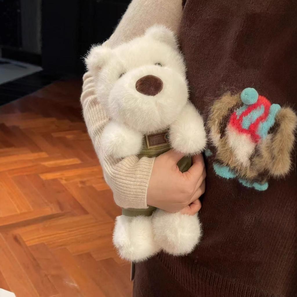 Plush Highland Terrier Dog Overalls Toy With Pp Cotton Filling For Kids Birthday Gift And Decor