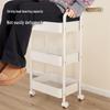YOUQIN 3-Tier White Kitchen Storage Rolling Cart