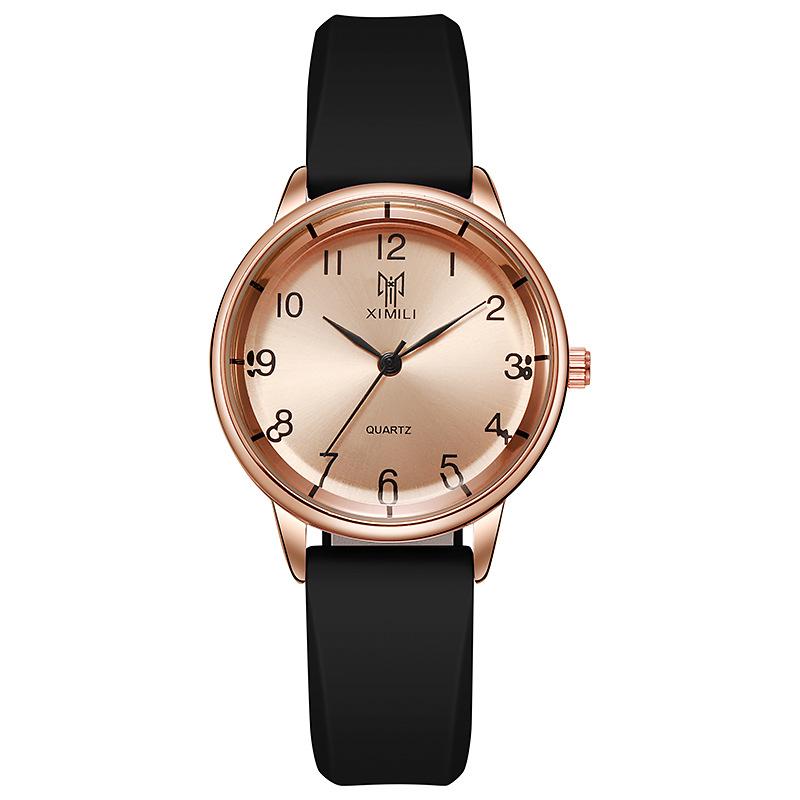 Unisex Silicone Tape Quartz Watch, Simple And Fashionable Female Student Watch Watch In Junior High School