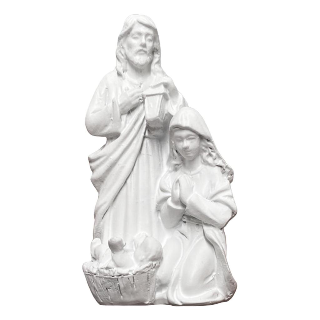 Holy Family Statue Wear Resistant Elegant Ideal Gift Sturdy Home Decor Resin