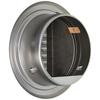 World SUS304 Stainless Steel Round Grille with Fire Damper (FD), 150mm, 10-Mesh Screen, DK (Electrolytic Polished), WRGDT-150P