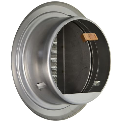 World SUS304 Stainless Steel Round Grille with Fire Damper (FD), 150mm, 10-Mesh Screen, DK (Electrolytic Polished), WRGDT-150P