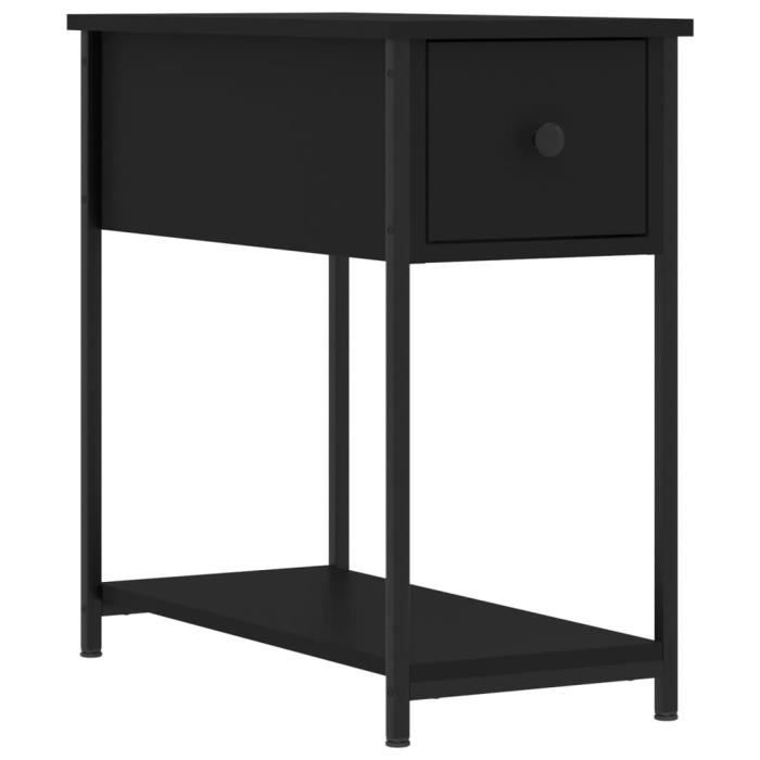 VidaXL Table de chevet noir 30x60x60 cm Bois d’ingénierie 826053