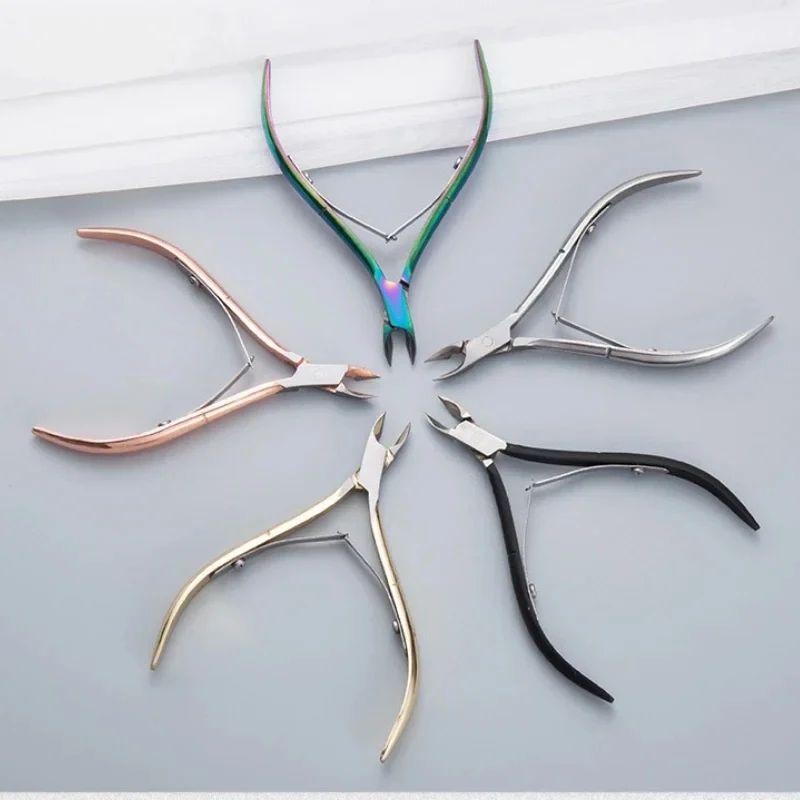 Tagliacuticole Professionale Pinzette Unghie Forbici Spingicuticole Manicure Pinza Pedicure Rimozione Pelle Morta Strumento per la Ricrescita delle Cuticole Unghie