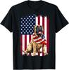 Anglický mastif Americká vlajka 4. júla Anglický mastif Darček Unisex Tričko
