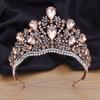 Quality Pageant Crown Headdress Royal Queen Large Water Drop Crystal Tiaras Diadem Bridal Wedding Hair Jewelry Bride Accessories