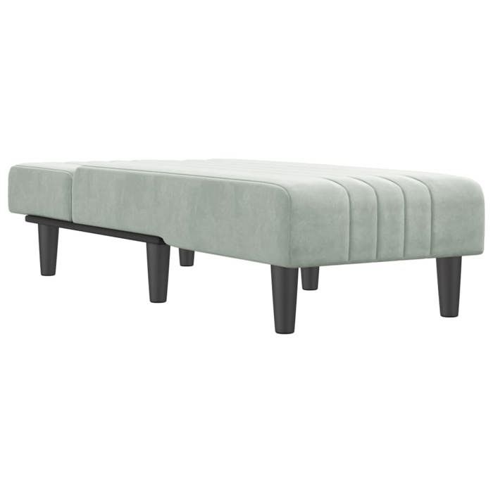 VidaXL Chaise Longue Light Grey Velvet 352826