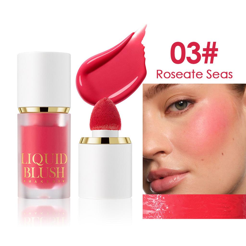 Duży Pędzel do Głowy Płynny Róż Handlowy Użycie do Ust i Policzków Naturalny Makijaż w Odcieniu Słońca, 6,4 ml