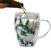 Transparent Double Wall Glass Cup Anti-Scalding Flower Cup Dried Flowers Glass Mugs  Home&Office