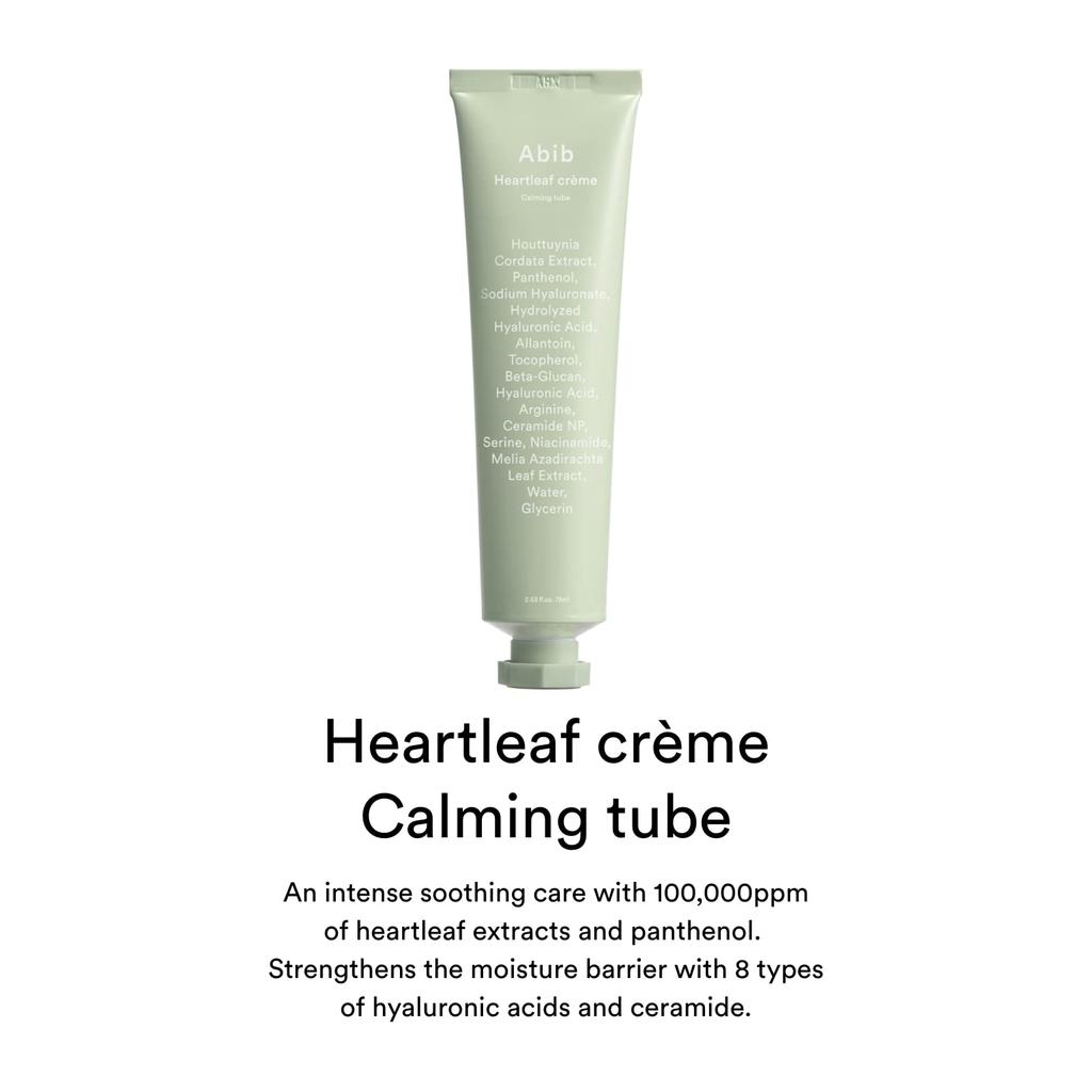 Abib Houttuynia Cream Calming Tube 75ml Abib Korean cosmetics Moisturizing Sensitive skin Acne