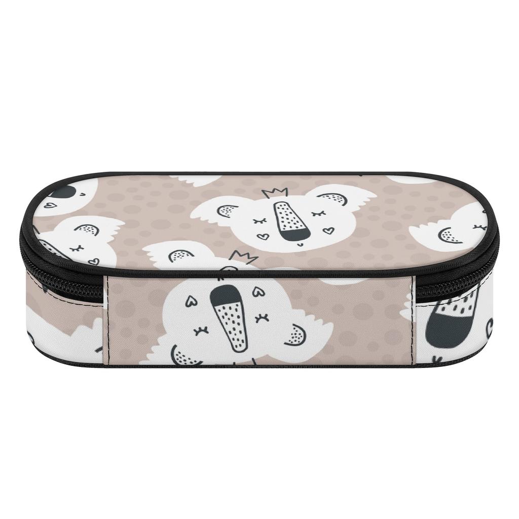 Pencil Case Neat Design High Capacity 300D Polyester Smooth Zipper with Main Compartment Mesh Pocket and Pen Slots for Boys Girls