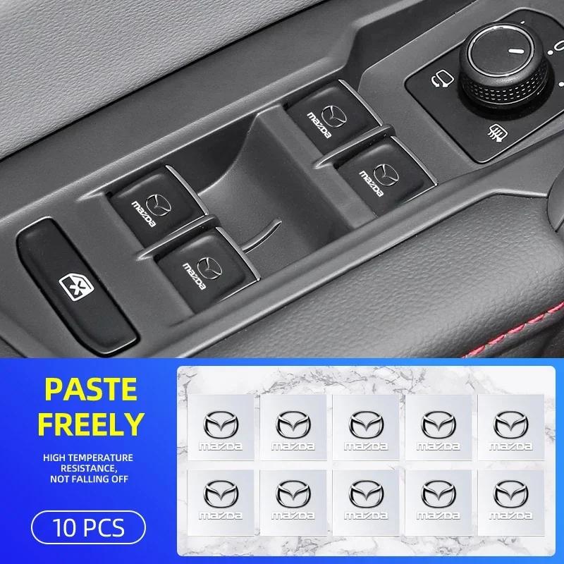 10pcs Car Window Glass Stickers Car Door Handle Stickes For Mazda 2 3 4 5 6 7 8 323 626 CX5 CX7 CX9 RX8 MX3 MX5 Atenza Goods