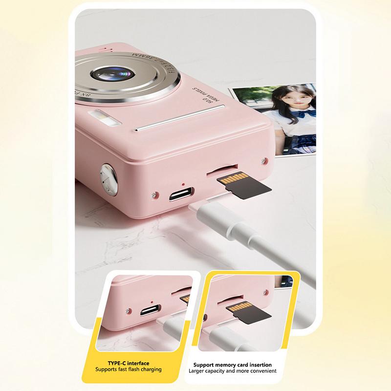 1 Set Dual Camera Flash 50 Million Pixels Auto Focus Intelligent Anti-Shake Entry-Level Camera 4K Retro Ccd Digital Camera