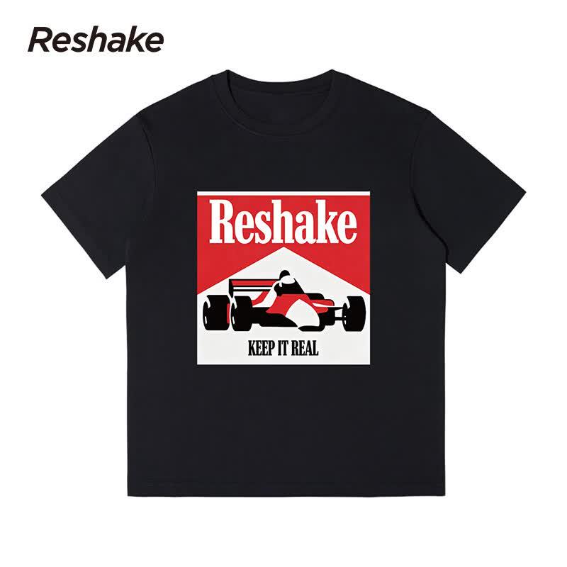 Men s Racing Print Heavyweight Cotton T-shirt S чёрный