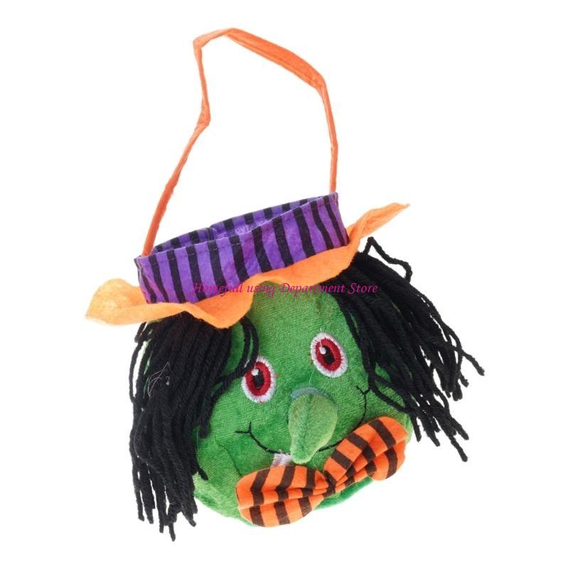 Halloween Partys Favor Bag Vampires Black Cats Design Fabric Candy Collector For Trick Or Treats Event