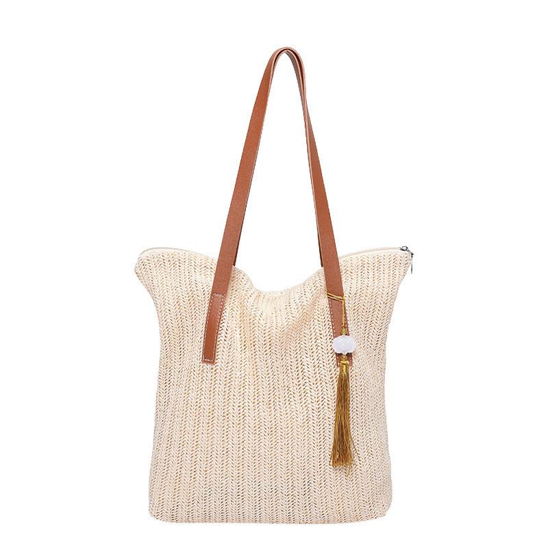 Fashionable Woven Tote Bag For Women Large Capacity Summer 2024 Trendy Versatile Everyday Bag
