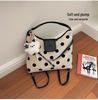 Women's 2026 Polka Dot One-Shoulder Crossbody Tote - Large Capacity, Korean Style, Fashionable Handbag for Commuting