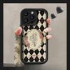 Camellia Doll Lanyard Suitable for Apple 16 Mobile Phone Case Iphone15PRO High-end Lambskin 14plus